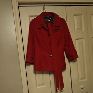 Mary Kay Vibrant Red Trench Coat